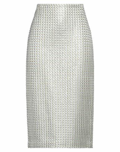 Ermanno Scervino Woman Midi skirt Sage green Viscose, Polyester, Cotton, Polyamide, Glass Cover