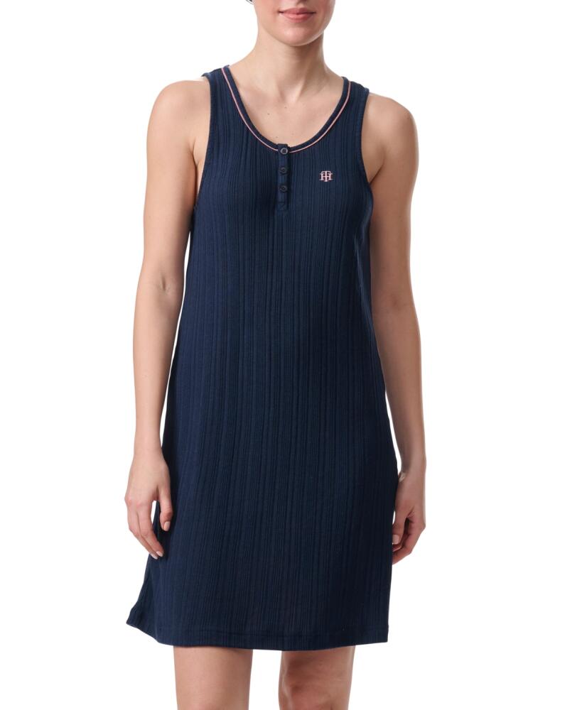 Tommy Hilfiger Women's Sleeveless Tank Sleep Dress - Sky Captain Cover