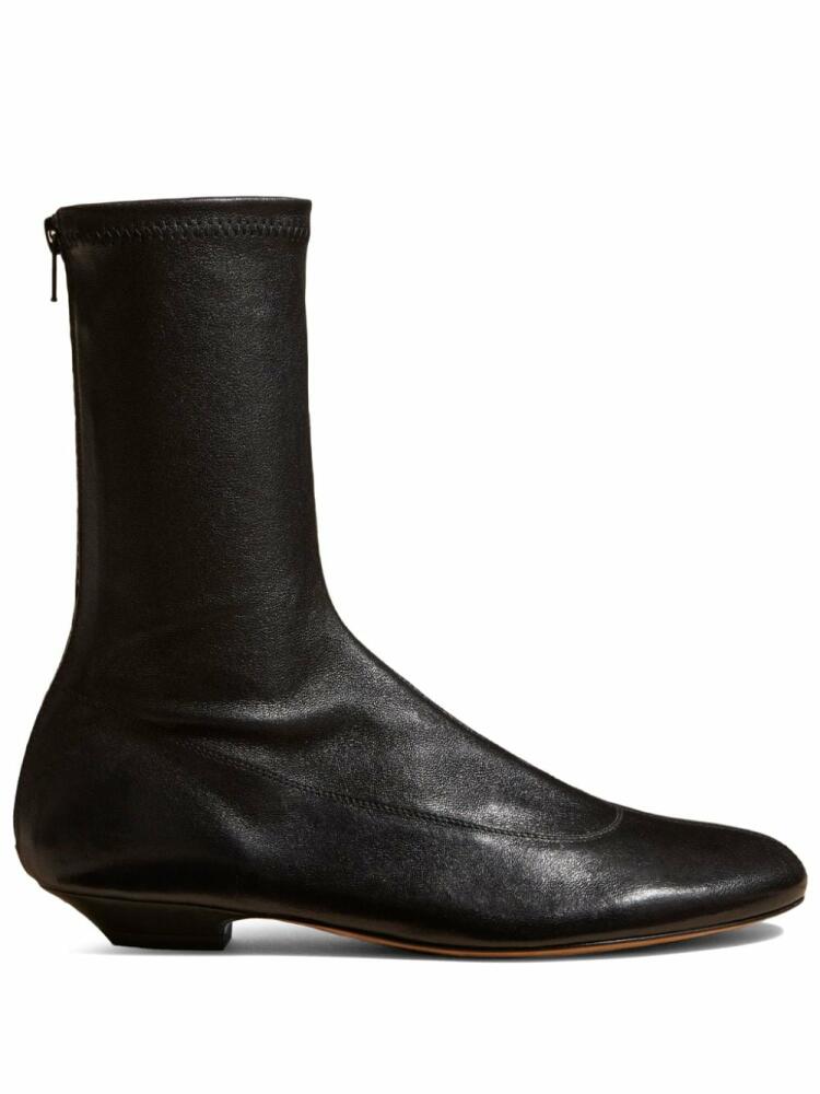 KHAITE The Apollo leather ankle boots - Black Cover