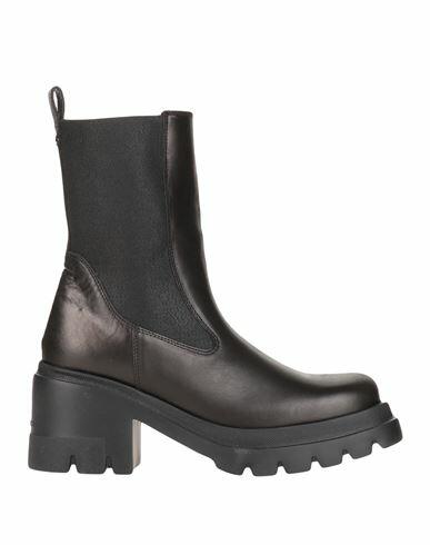 Woolrich Woman Ankle boots Black Calfskin Cover