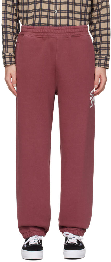 Stüssy Burgundy Crackle Sweatpants Cover