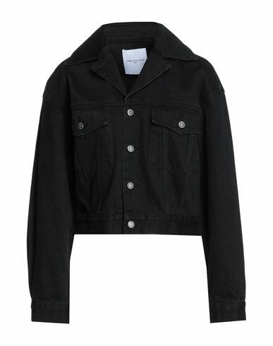 Isabelle Blanche Paris Woman Denim outerwear Black Cotton Cover