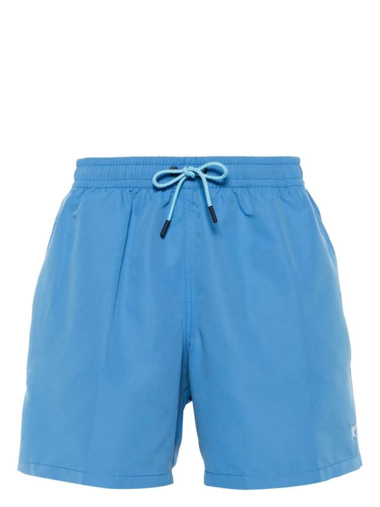 Hackett motif-embroidered swim shorts - Blue Cover