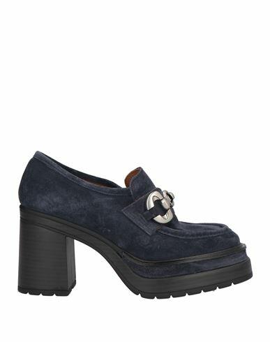 Pons Quintana Woman Loafers Navy blue Leather Cover