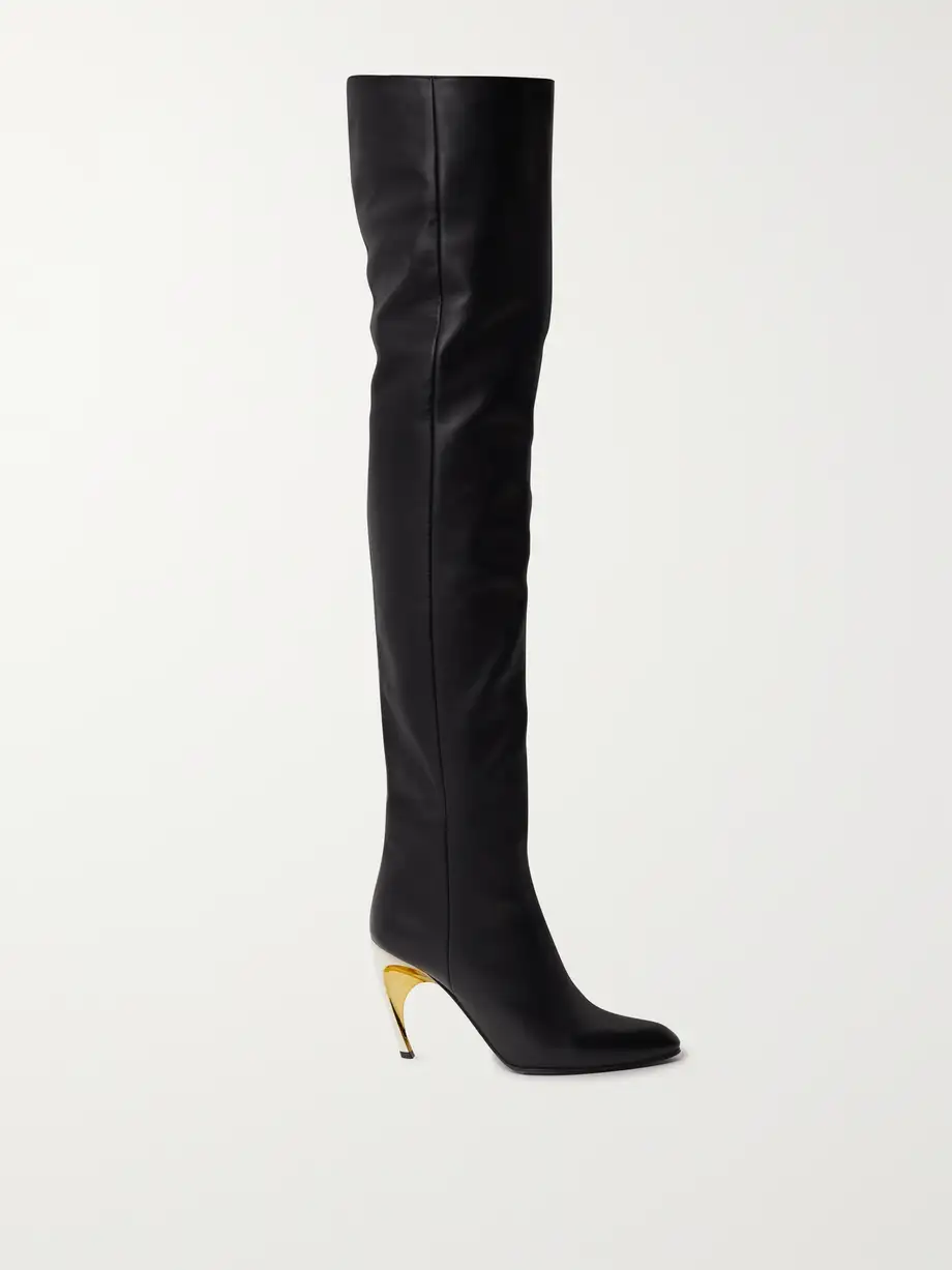 Alexander McQueen - Armadillo Leather Over-the-knee Boots - Black Cover