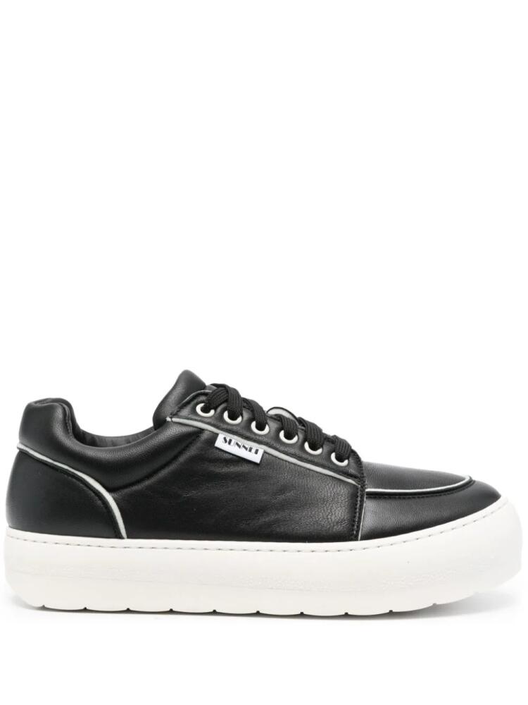 Sunnei Dreamy leather flatform sneakers - Black Cover