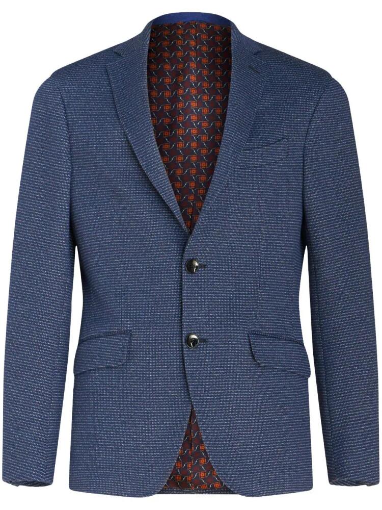 ETRO notched-lapels jersey blazer - Blue Cover