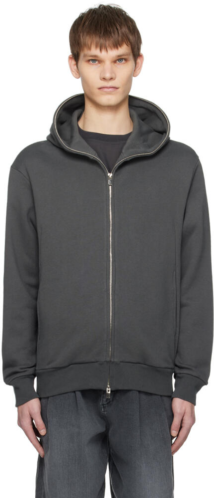 ATTACHMENT Gray Zip-Up Hoodie Cover