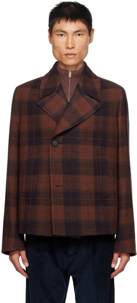 Paul Smith Red Check Coat Cover