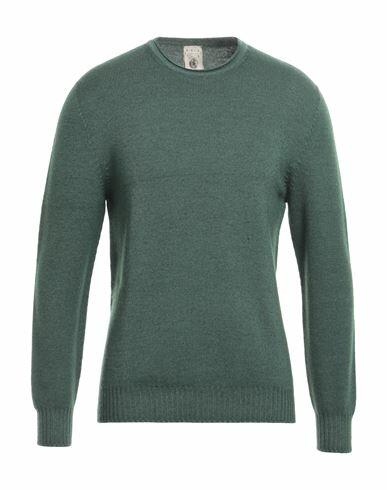 H953 Man Sweater Dark green Merino Wool Cover