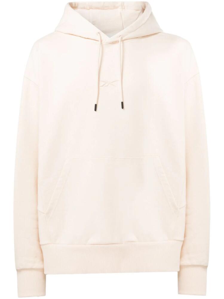 Reebok LTD logo-embroidered cotton hoodie - Neutrals Cover