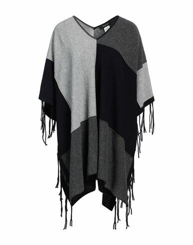 Fabiana Filippi Woman Cape Grey Virgin Wool, Silk, Cashmere Cover