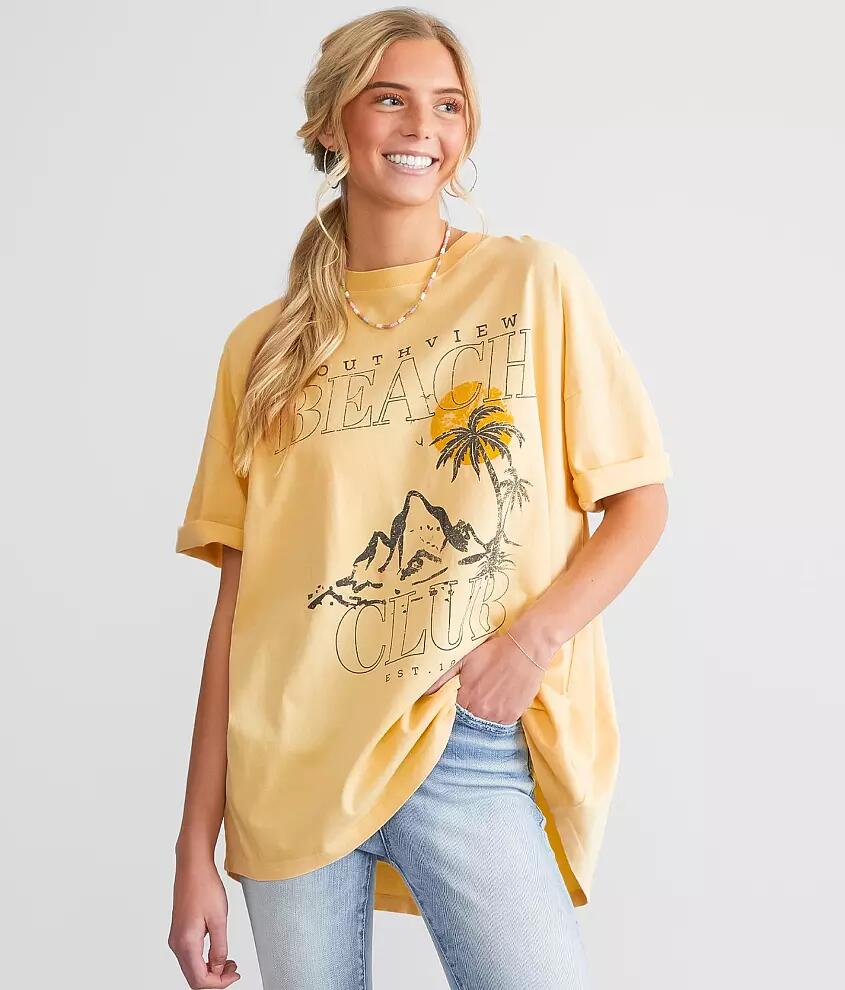 Modish Rebel Beach Club Oversized T-Shirt Cover