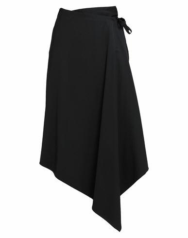 Ann Demeulemeester Woman Midi skirt Black Virgin Wool Cover