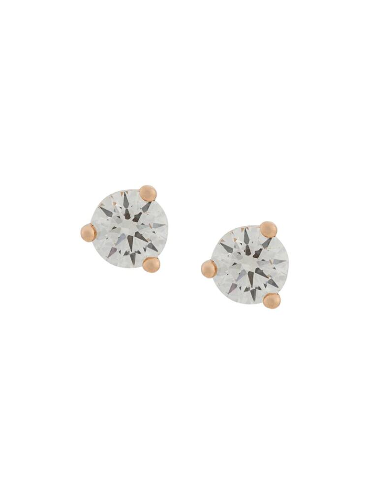 Delfina Delettrez 18kt rose gold Dots Solitare round diamond stud earrings Cover