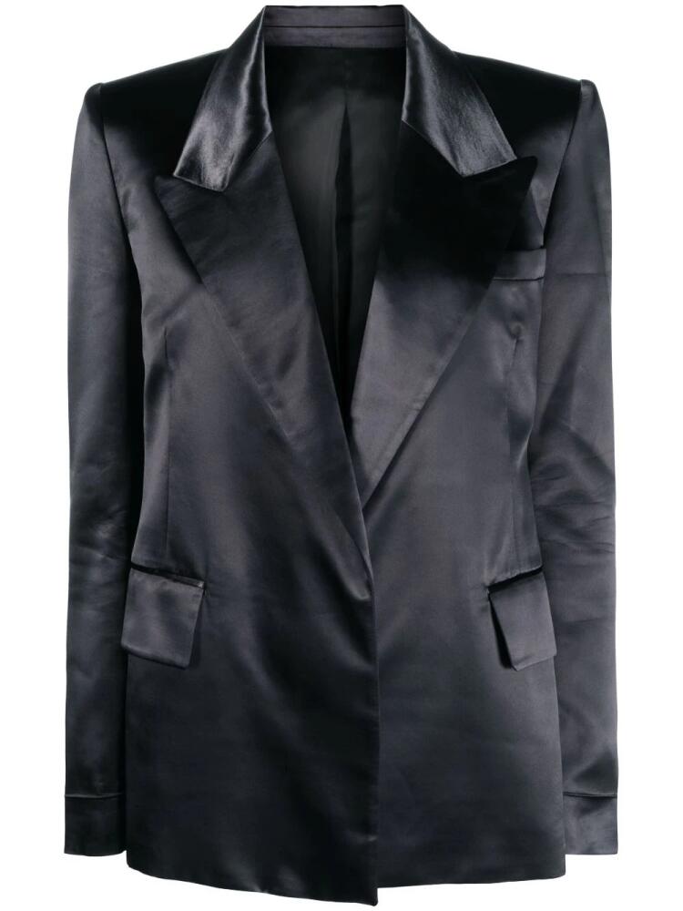 Victoria Beckham single-breasted satin blazer - Black Cover