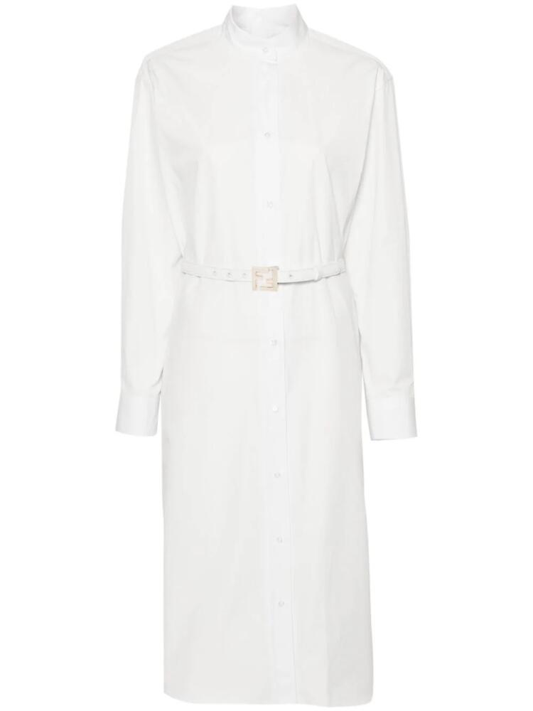 FENDI belted shirt dress - White Cover