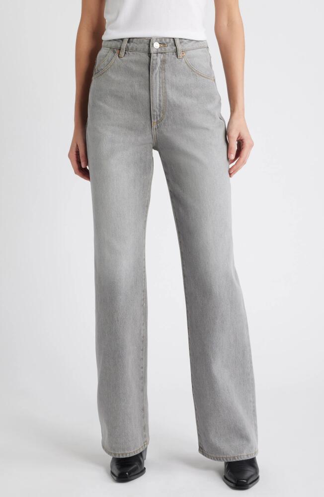 Rolla's Heidi High Waist Nonstretch Straight Leg Jeans in Stone Grey Cover