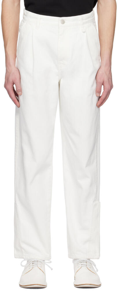 Solid Homme White Semi-Wide Jeans Cover