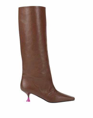 3juin Woman Boot Brown Leather Cover