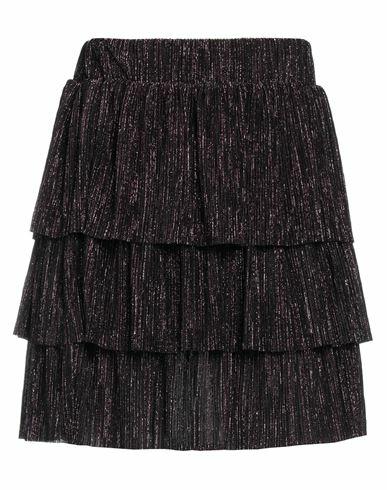 Vicolo Woman Mini skirt Deep purple Polyester, Metallic fiber Cover