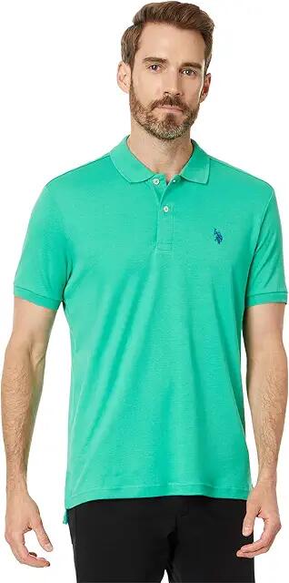 U.S. POLO ASSN. Slim Fit Interlock Polo (Spearmint Leaf) Men's Clothing Cover