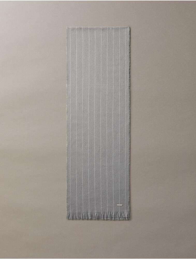 Calvin Klein Men's Pin Stripe Scarf - Grey Cover