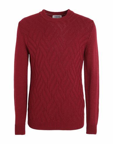 Tsd12 Man Sweater Brick red Acrylic, Wool Cover