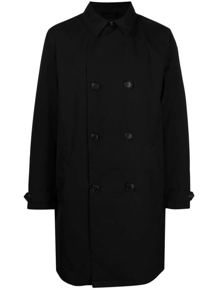 Emporio Armani classic-collar double-breasted coat - Black Cover