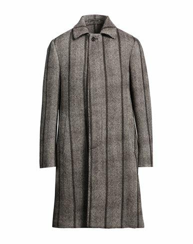 Lardini Man Coat Dark brown Wool Cover