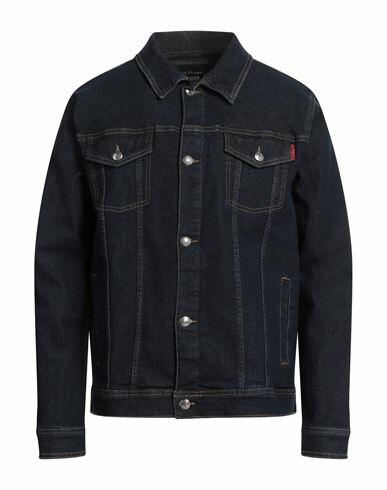 John Richmond Man Denim outerwear Blue Cotton, Elastane Cover