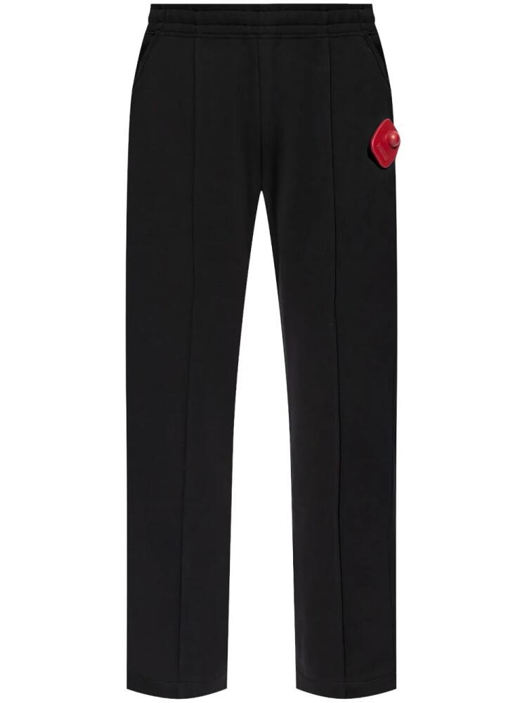 Moschino logo-appliqué cotton track pants - Black Cover