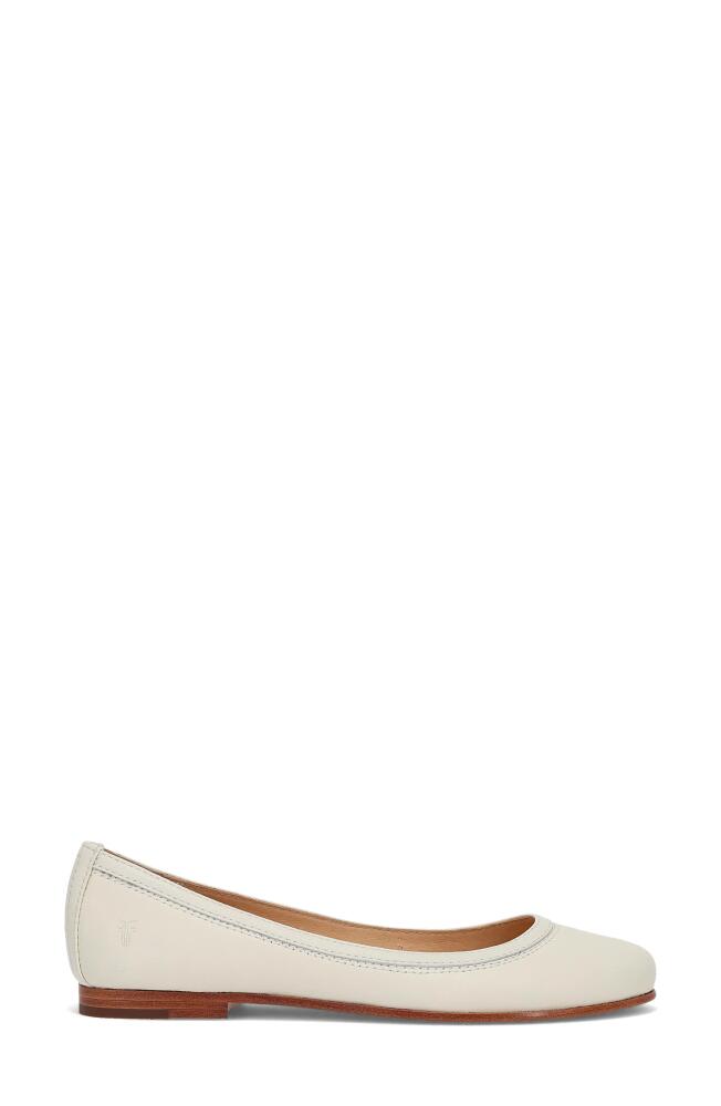 Frye Carson Ballet Flat in White Cabra Veg Cover