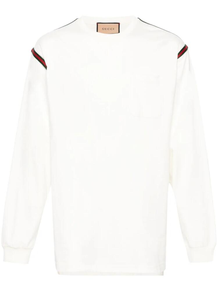 Gucci Web-stripe cotton T-shirt - White Cover