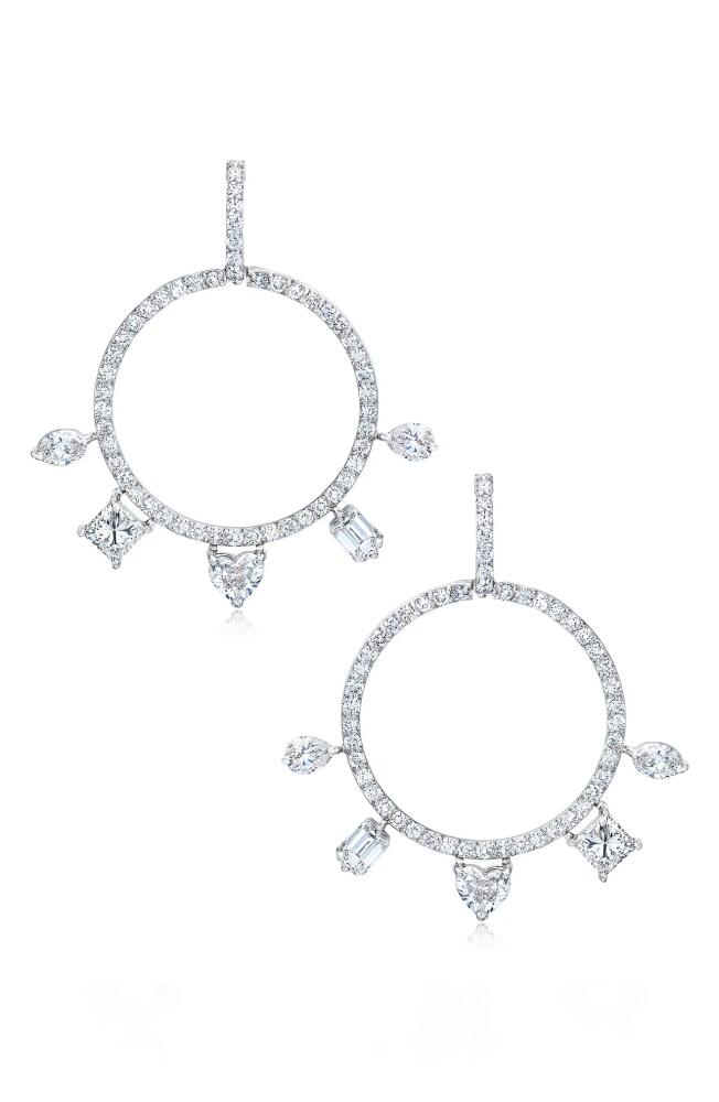 Mindi Mond Fancy Cut Diamond Hoop Earrings in 18K Wg Cover