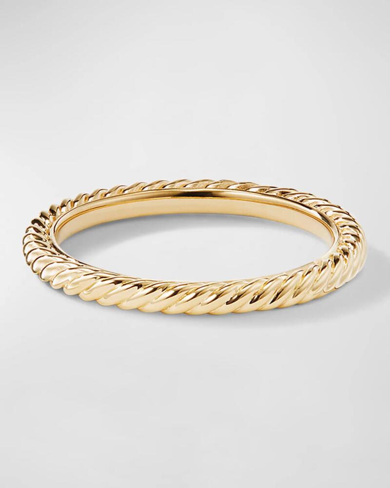 David Yurman Cable Collectibles Stack Ring in 18K Gold, 2mm Cover