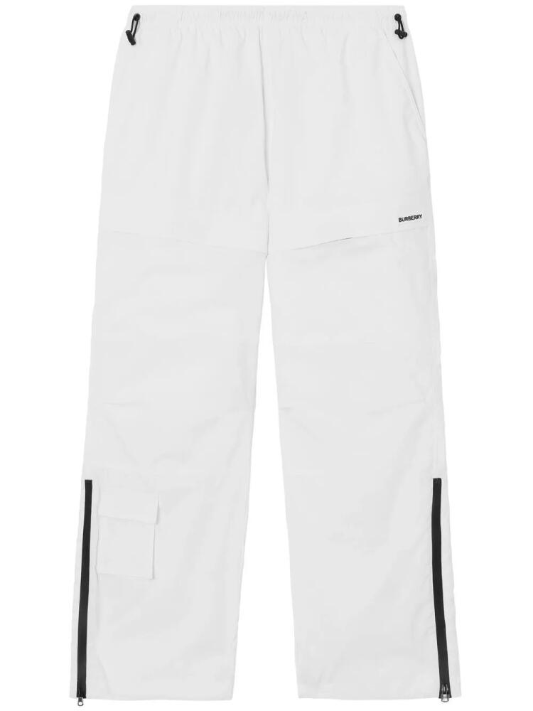 Burberry logo-patch track pants - White Cover