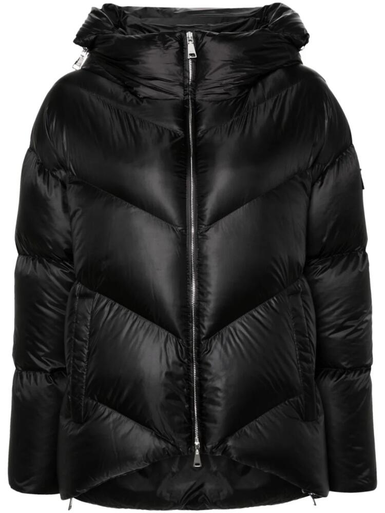 Add logo-patch puffer jacket - Black Cover