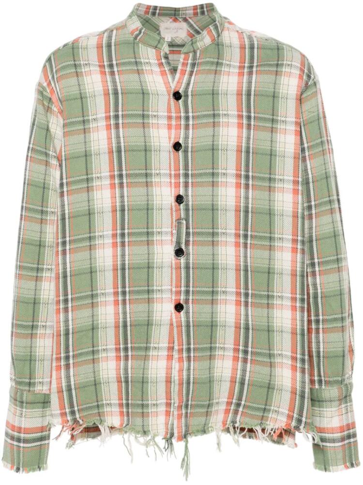 Greg Lauren plaid-check flannel shirt - Green Cover