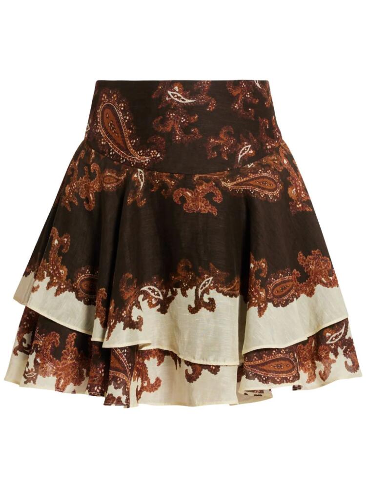 Hemant And Nandita paisley-print mini skirt - Brown Cover