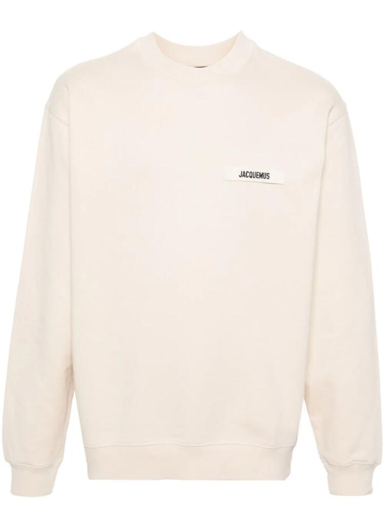 Jacquemus Le Sweatshirt Gros Grain cotton top - Neutrals Cover