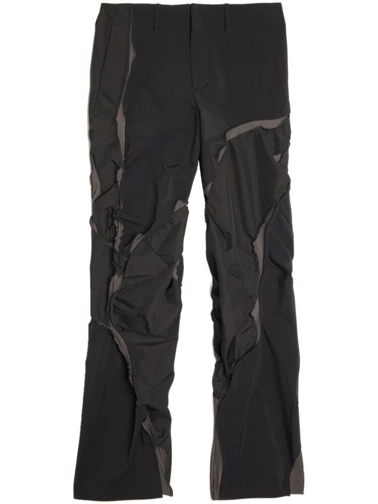 Post Archive Faction layered-design tapered trousers - Black Cover