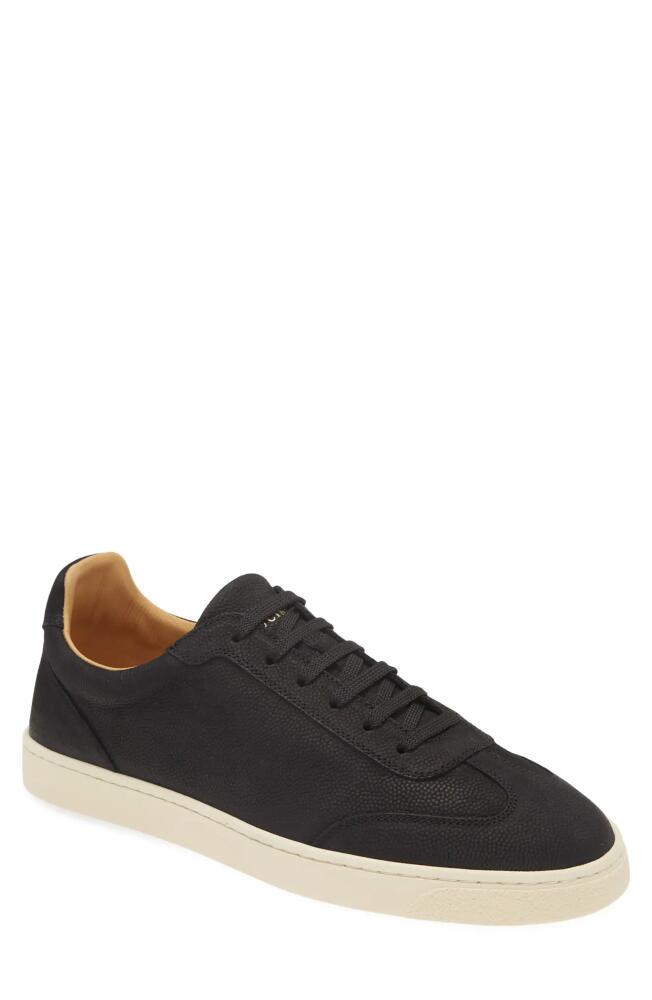 Brunello Cucinelli Grained Nubuck Low Top Sneaker in Black Cover