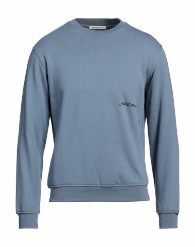 Hinnominate Man Sweatshirt Slate blue Cotton, Elastane Cover