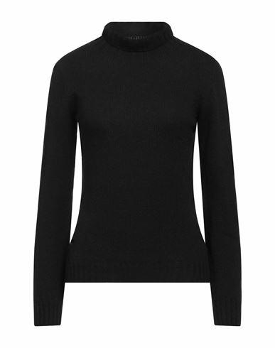 Aragona Woman Turtleneck Black Wool, Cashmere Cover