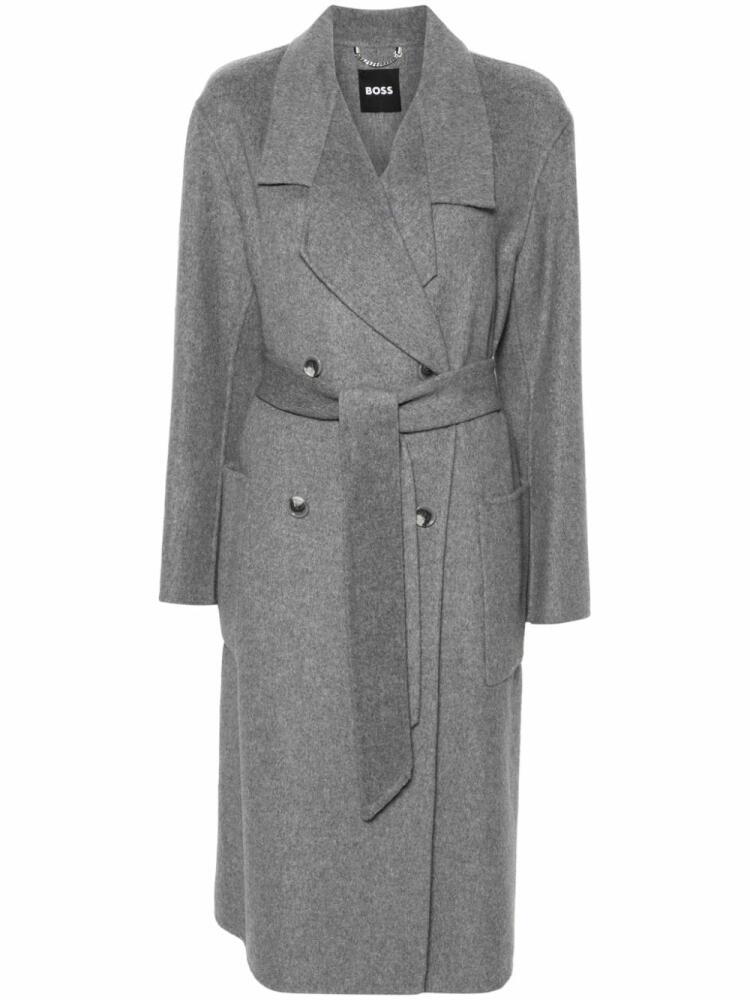 BOSS belted coat - Grey Cover