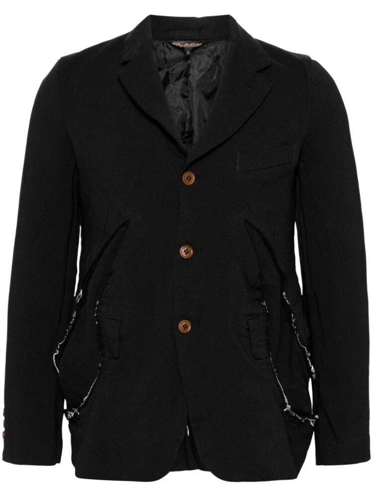 Black Comme Des Garçons distressed detail blazer Cover