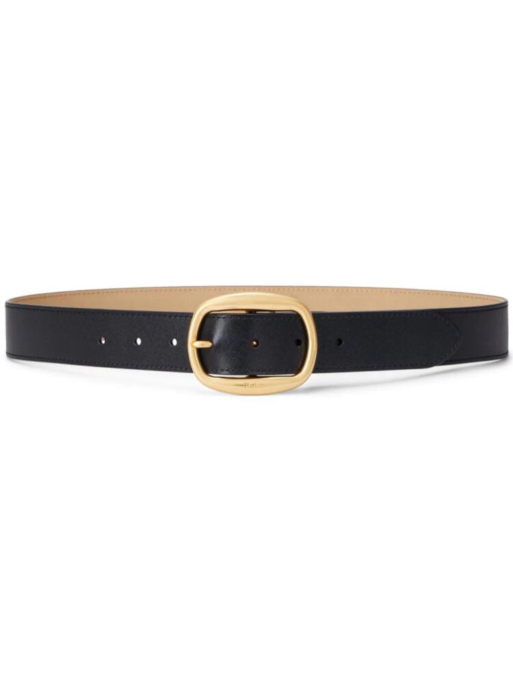 Polo Ralph Lauren engraved-buckle leather belt - Black Cover