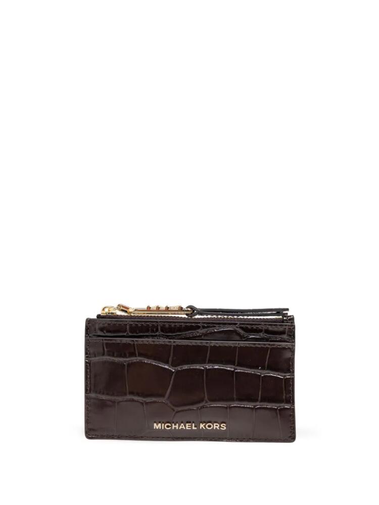 Michael Michael Kors crocodile-embossed cardholder - Brown Cover