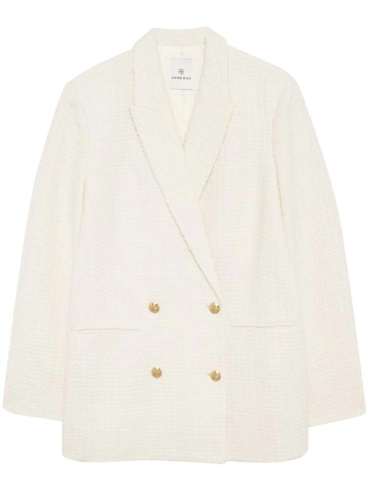 ANINE BING Jasmine double-breasted blazer - Neutrals Cover